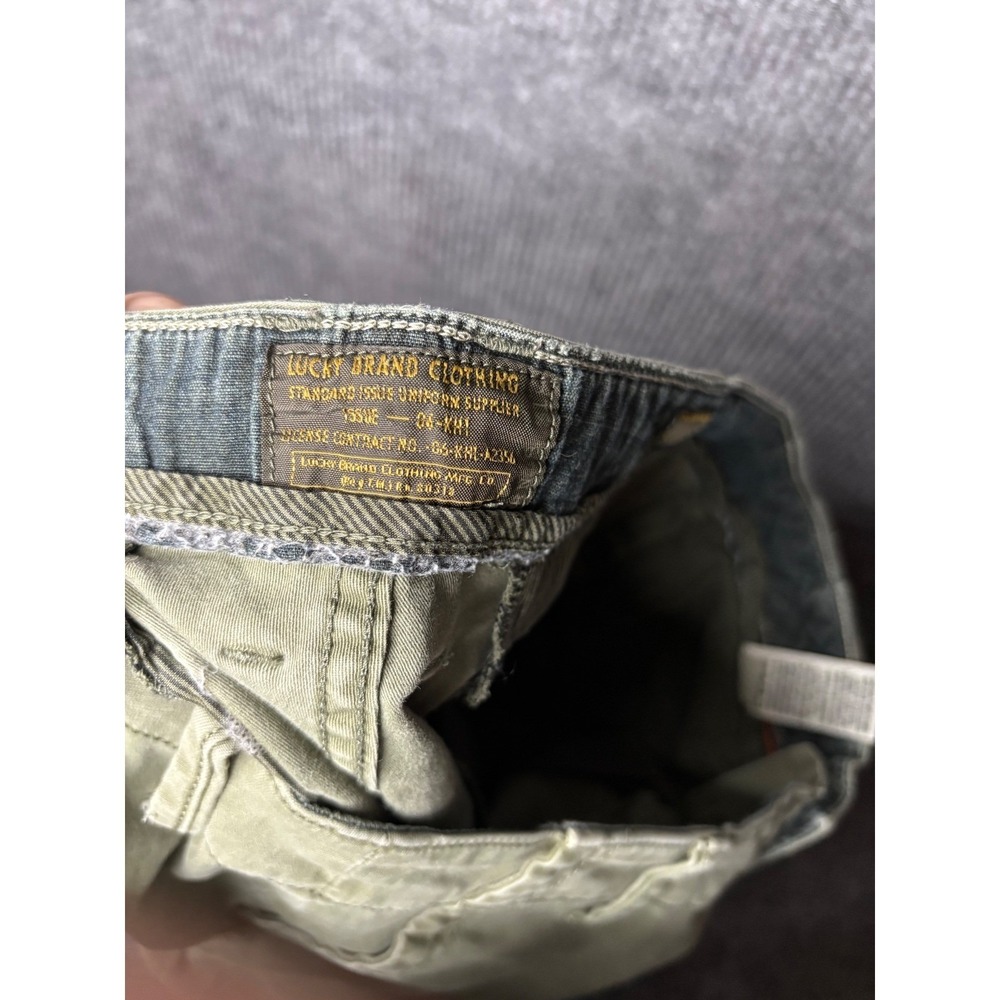 Lucky Brand Womens Olive Green Cargo Pants Zipper Ankle Slim Utility Size 6/28 - Picture 6 of 9